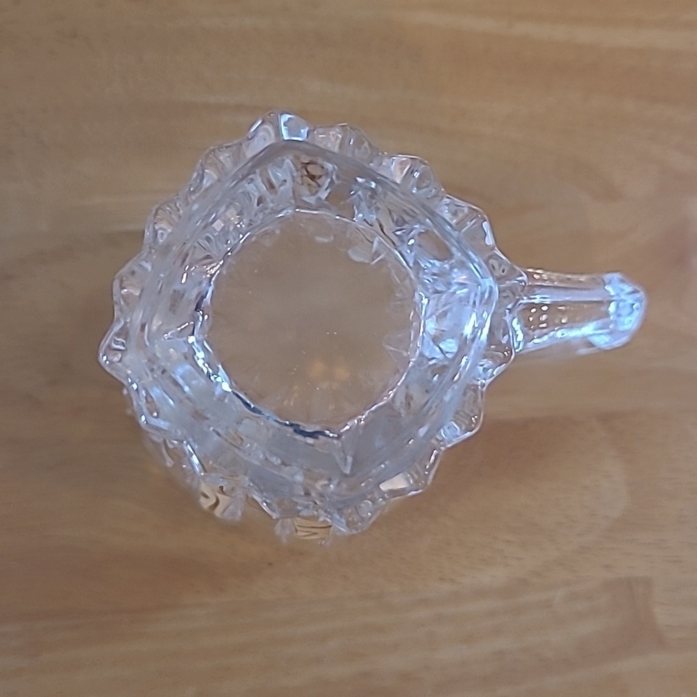 STUNNING Clear Glass Demitasse Mugs With Gold Tone Detail, Set of 6 Mugs - Picture 12 of 16